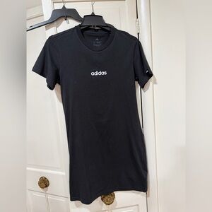 Adidas Black Tee Dress with White Logo